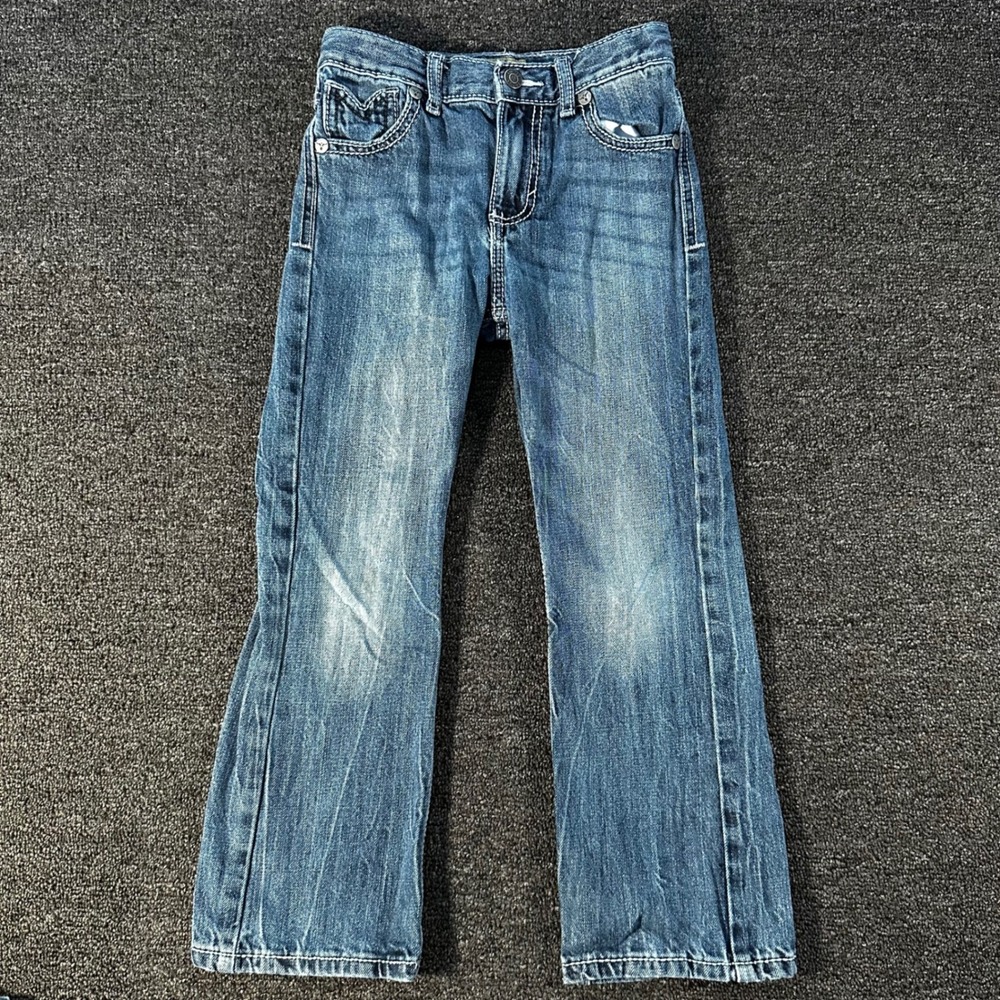 Wrangler 20X Jeans Boys Size 7 Regular Blue Medium Wash Good Western Denim